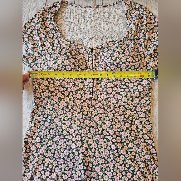 No Boundaries Plus Size 1X Floral Multicolor Sweetheart Mini Dress Spring - Picture 10 of 10